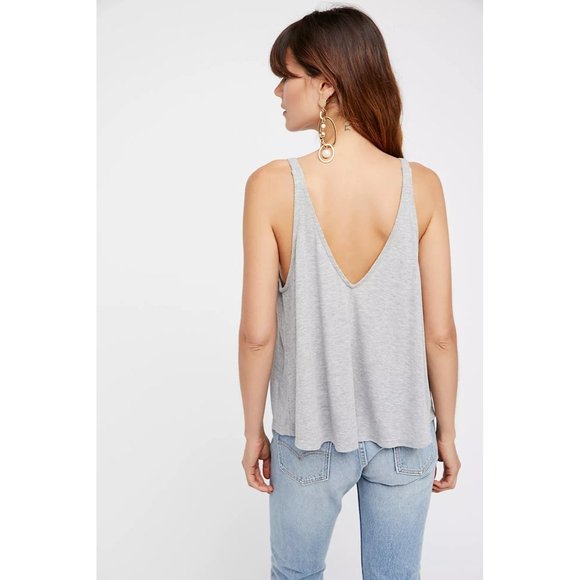 FREE PEOPLE Dani Swing Tank in Grey - Large NWOT - Picture 3 of 4